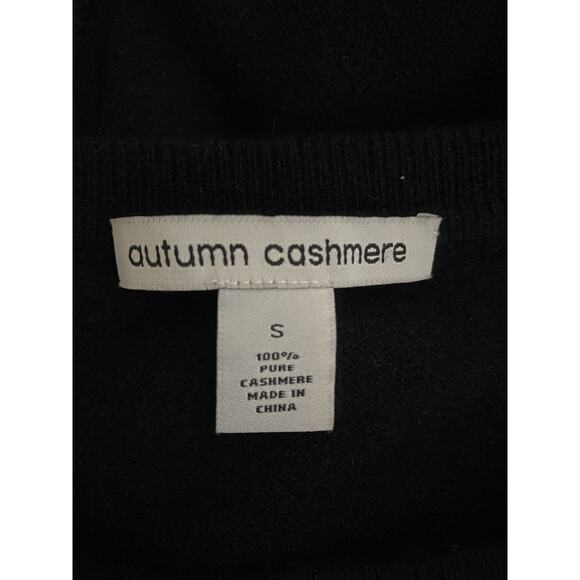 Autumn Cashmere Color Block Dolman Sweater‎ Black Pepper with Zipper Shoulder S - Picture 6 of 8